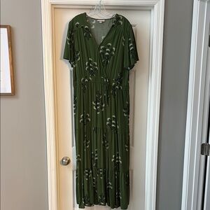 Green Floral Maxi Dress